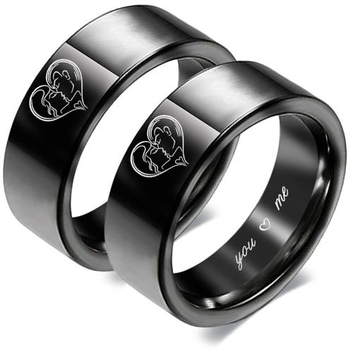 Stainless Steel Finger Ring, 304 Stainless Steel, hand polished, Unisex  