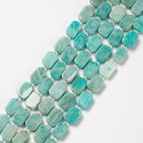 Perles amazonite, rectangle, bijoux de mode & DIY, couleurs mélangées, 12mm Environ 38 cm, Vendu par brin