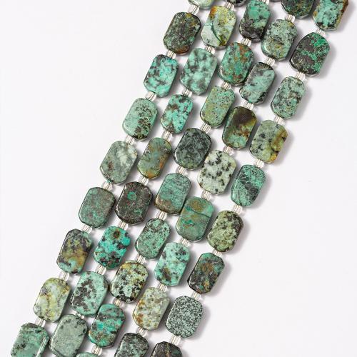 Natural African Turquoise Beads, Rectangle, fashion jewelry & DIY, mixed colors Approx 38 cm [