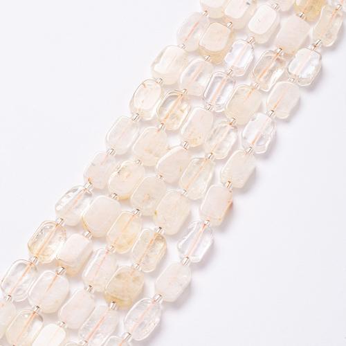 Natural Clear Quartz Beads, Rectangle, fashion jewelry & DIY, mixed colors Approx 38 cm 