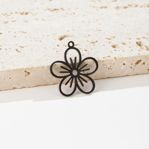 Stainless Steel Flower Pendant, 304 Stainless Steel, plated, DIY 17mm 