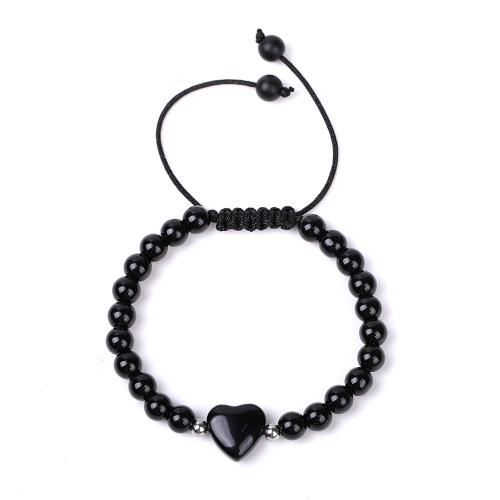 Gemstone Bracelets, Natural Stone, with Nylon Cord & Zinc Alloy, fashion jewelry & Unisex Bracelet length 17-26cm 