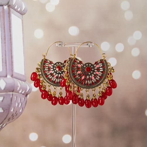 Enamel Zinc Alloy Leverback Earring, with Acrylic, plated, fashion jewelry & for woman 