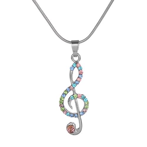 collier de Stras en alliage Zinc, alliage de zinc, avec 5cm chaînes de rallonge, pour femme & avec strass, plus de couleurs à choisir cm, Vendu par PC