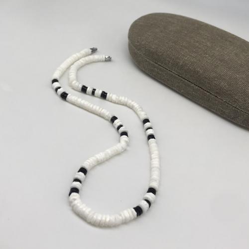Collier de coquillages, coquille, bijoux de mode & unisexe, blanc Environ 45 cm, Vendu par PC