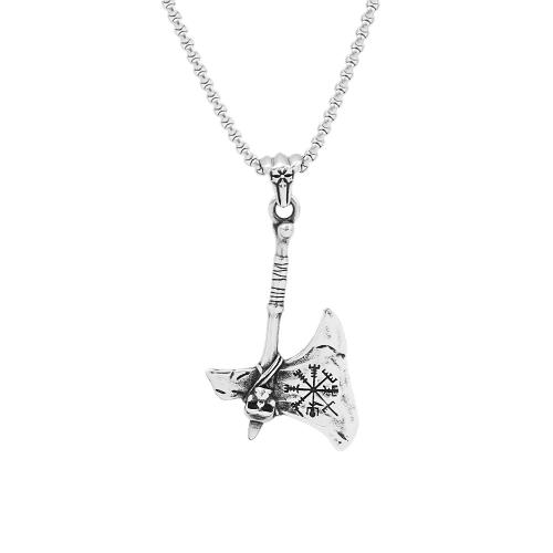 Stainless Steel Jewelry Necklace, 304 Stainless Steel, Axe, polished, fashion jewelry & Unisex original color Approx 60 cm 