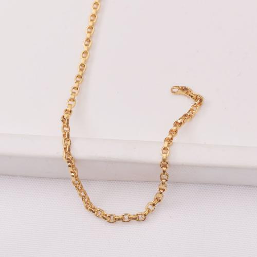 Handmade Brass Chain, gold color plated, DIY 