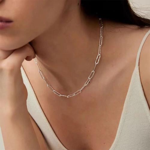 Titanium Steel Jewelry Necklace, plated, fashion jewelry cm 