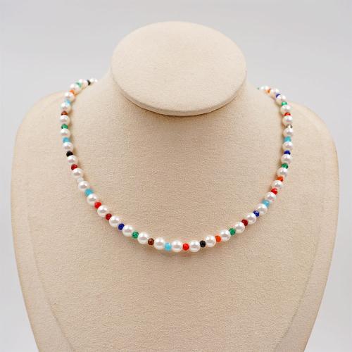 Jewelry Gift Sets, Plastic Pearl, with Titanium Steel & Crystal, plated, fashion jewelry white 