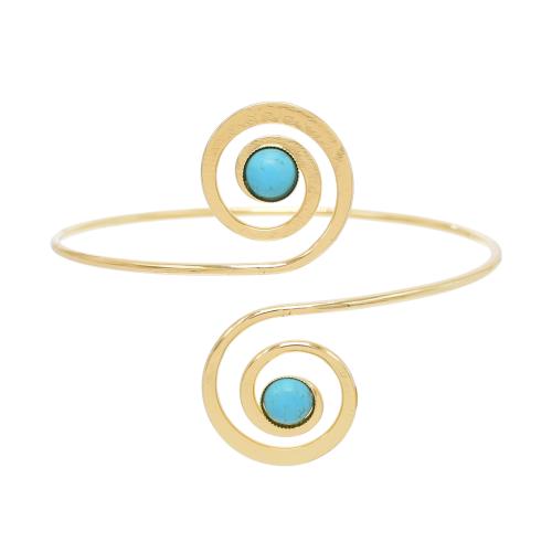 Body Chain Jewelry, Zinc Alloy, with turquoise, plated, for woman, golden 