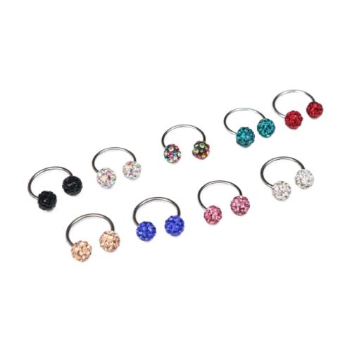 Stainless Steel Nose Piercing Jewelry, 304 Stainless Steel, plated, Unisex & micro pave cubic zirconia 