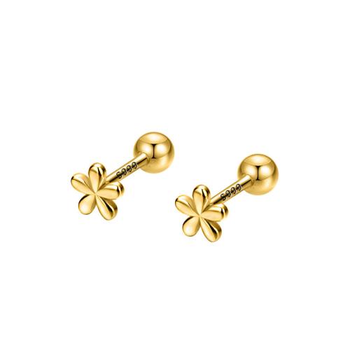 925 Sterling Silver Stud Earring, Flower, fashion jewelry & for woman [