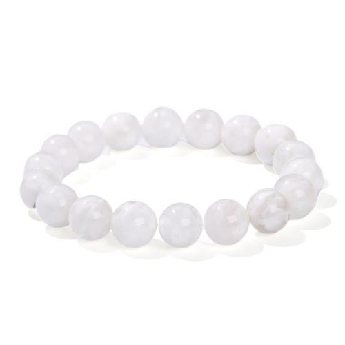 Phantom Quartz Bracelet, Round, handmade & for woman, white Approx 7-9 Inch [