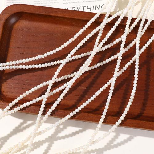 Peties perles de la mer du sud, Shell Pearl, Rond, bijoux de mode & DIY, blanc, 3mm, Environ Vendu par brin