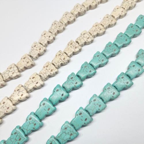 Synthetische Türkis Perlen, Modeschmuck & DIY, keine, 18x20mm, ca. 20PCs/Strang, verkauft von Strang