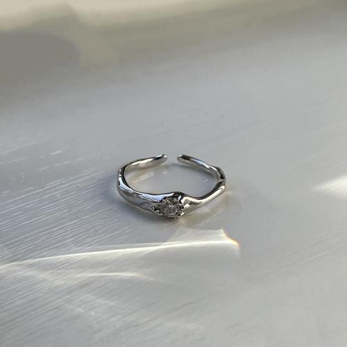 Цирконий Micro Pave Латунь палец кольцо, ювелирные изделия моды & инкрустированное микро кубического циркония & Женский, размер:7, продается PC