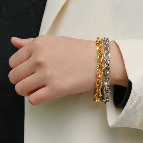 Titane bracelet en acier et bracelet, Acier titane, Placage, unisexe, plus de couleurs à choisir cm, Vendu par PC[