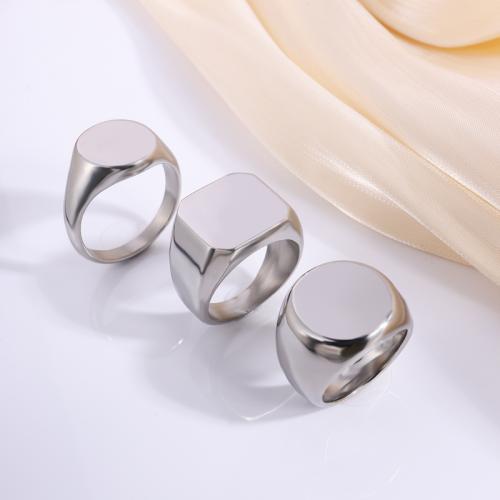 Anillo de dedo de acero Titanium de, Partículas de acero, chapado, diferentes estilos para la opción & para mujer, plateado, Vendido por UD
