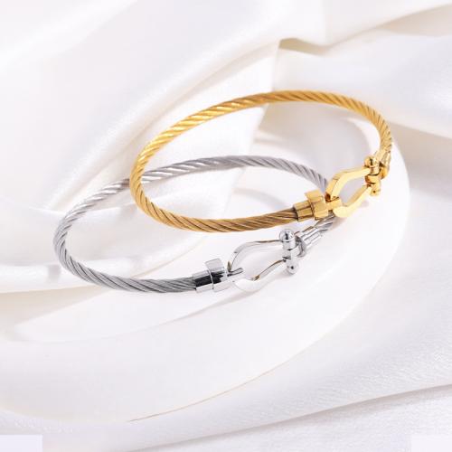 Stainless Steel Bangle, 304 Stainless Steel, plated, for woman 