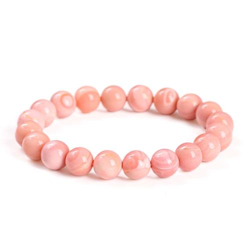 Pink Opal Bracelet, Round, handmade & for woman Approx 7-9 Inch 