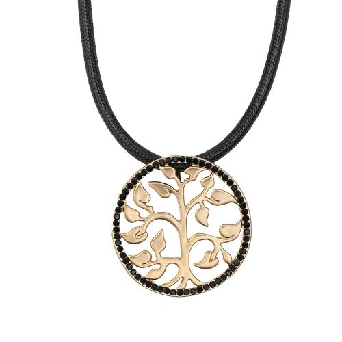 Zinc Alloy Necklace, with leather cord, with 5cm extender chain, fashion jewelry & for woman Approx 40 cm 