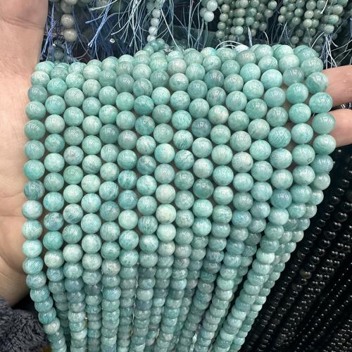 Amazonit Perlen, rund, Modeschmuck & verschiedenen Qualitäten für die Wahl & DIY & verschiedene Größen vorhanden, keine, Länge:ca. 38 cm, verkauft von Strang