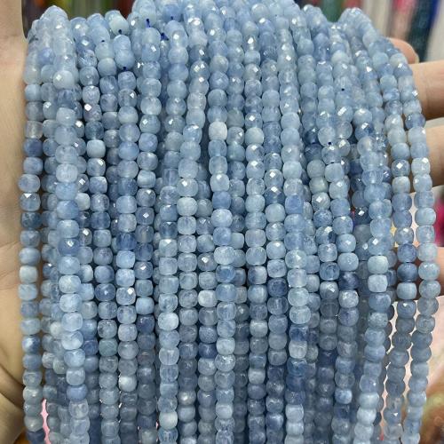 Perles aigue-marine, cadre, bijoux de mode & DIY & facettes, bleu de mer, 4mm Environ 38 cm, Vendu par brin