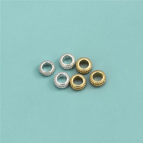 Sterling Silber Spacer Perlen, 925 Sterling Silber, DIY, keine, 4.9mm, Bohrung:ca. 2.8mm, verkauft von PC