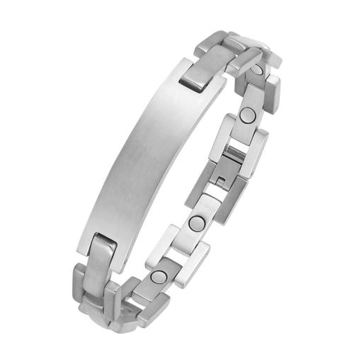 Titanium Steel Bracelet, with Magnet, plated, for man cm 
