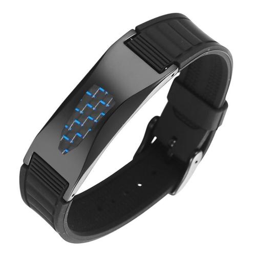 Titanstahl Armband, mit Kohlenstoff-Faser & Silikon, plattiert, unisex, keine, Länge:21 cm, verkauft von PC