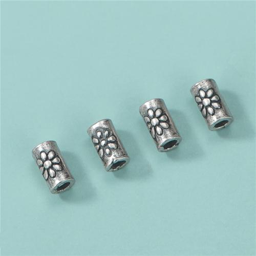 925 Sterling Silver Straight Tube, Antique finish, DIY & with flower pattern Approx 1.5mm 
