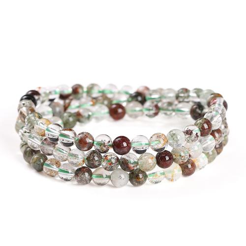 quartz fantôme bracelet, Rond, fait à la main, multicouche & pour femme, beads length 6mm Environ 6.5-7 pouce, Vendu par PC