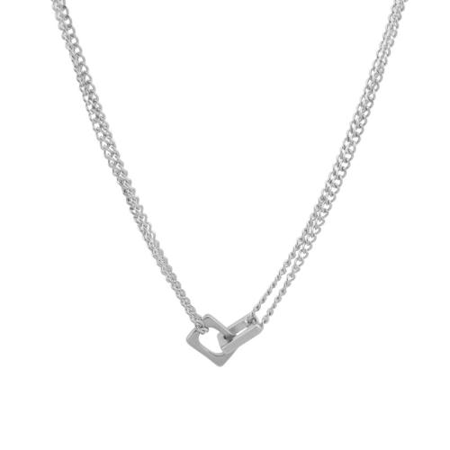 Stainless Steel Jewelry Necklace, 304 Stainless Steel, with 5cm extender chain, Double Layer & fashion jewelry & Unisex, original color Approx 45 cm 