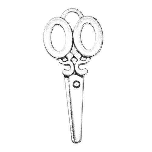 Zinc Alloy Scissors Pendants, plated, vintage & fashion jewelry & DIY [