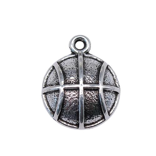 Zinc Alloy Jewelry Pendants, Basketball, antique silver color plated, vintage & fashion jewelry & DIY 