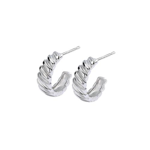 Sterling Silber Stud Ohrring, 925er Sterling Silber, Modeschmuck & für Frau, 4.85x14.3mm, verkauft von Paar[