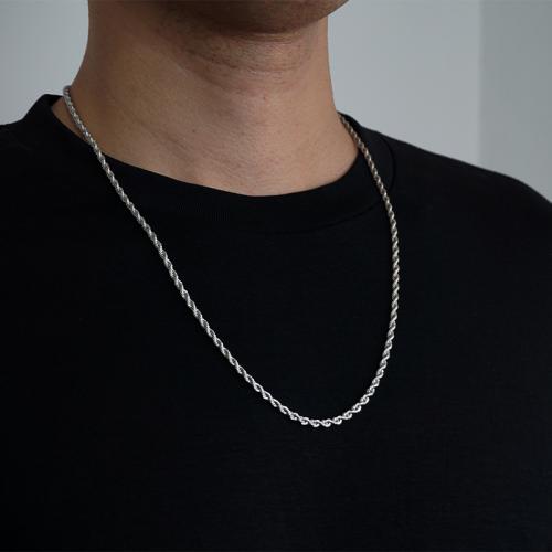Титан ожерелье ювелирных изделий, титан, Другое покрытие, ювелирные изделия моды, серебряный, длина:60 см, продается PC