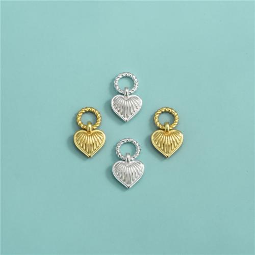 Sterling Silver Heart Pendants, 925 Sterling Silver, DIY 