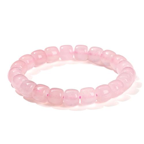 Мадагаскар Розовый кварц браслет, Связанный вручную, ювелирные изделия моды & Женский, beads length 10mm, длина:Приблизительно 7-8 дюймовый, продается PC