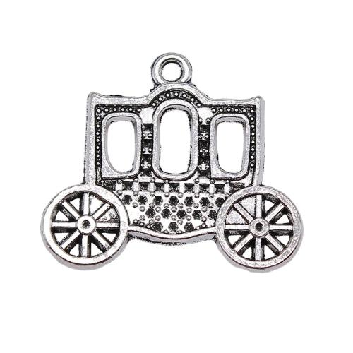 Zinc Alloy Jewelry Pendants, Carriage, antique silver color plated, vintage & fashion jewelry & DIY 