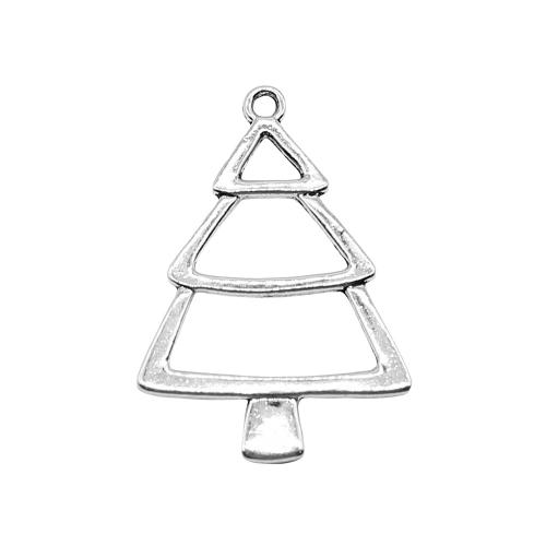 Zinc Alloy Christmas Pendants, Christmas Tree, antique silver color plated, vintage & fashion jewelry & DIY & hollow 
