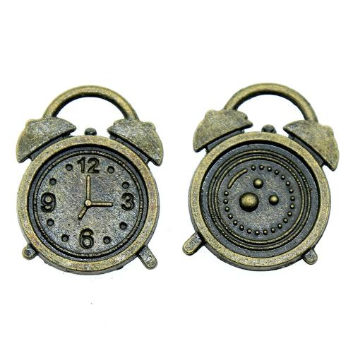 Zinc Alloy Jewelry Pendants, Clock, antique bronze color plated, vintage & fashion jewelry & DIY 