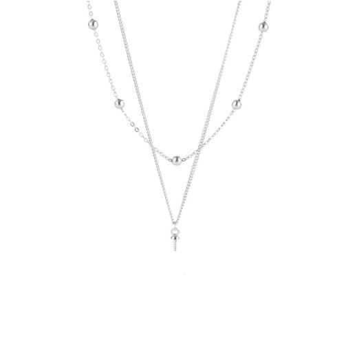 925 Sterling Silver Necklace Findings, with 5cm extender chain, DIY Approx 40 cm 