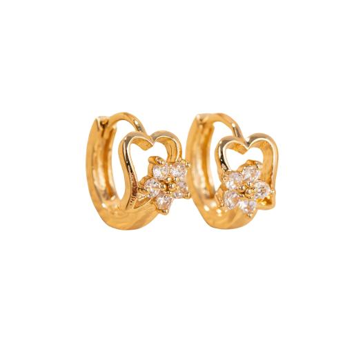 Rhinestone Brass Drop Earring, fashion jewelry & for woman & with rhinestone, gold 