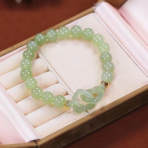 Glass Bracelet, with Zinc Alloy & for woman Approx 6-7 Inch 