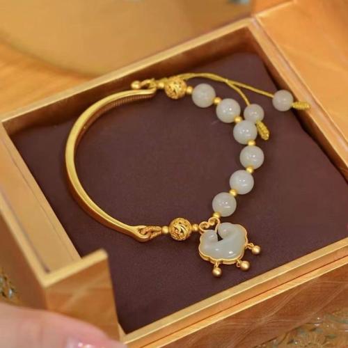 Glass Bangle, with Zinc Alloy, gold color plated, fashion jewelry & for woman Inner Approx 60mm 