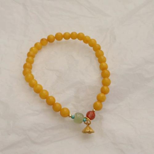 Beeswax Bracelet, with Zinc Alloy, gold color plated, Unisex Approx 6-8 Inch 