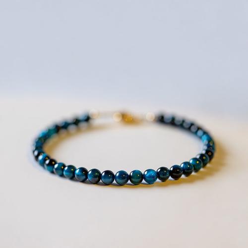 Tiger Eye Bracelet, with Zinc Alloy & for woman [