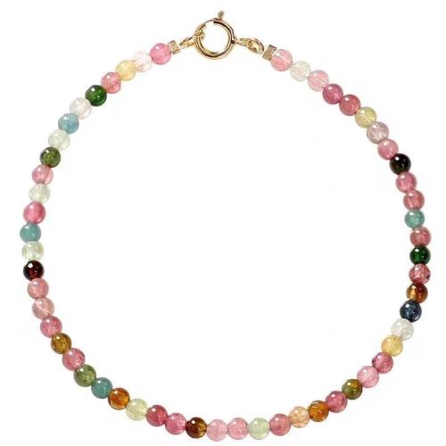 Tourmaline Bracelet, with Zinc Alloy & for woman Approx 6-8 Inch 