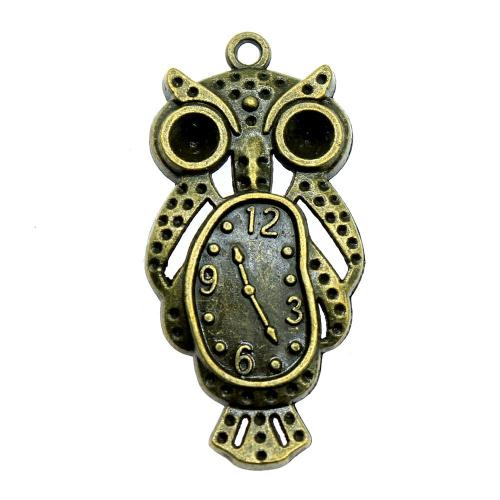 Zinc Alloy Animal Pendants, Owl, antique bronze color plated, vintage & fashion jewelry & DIY 